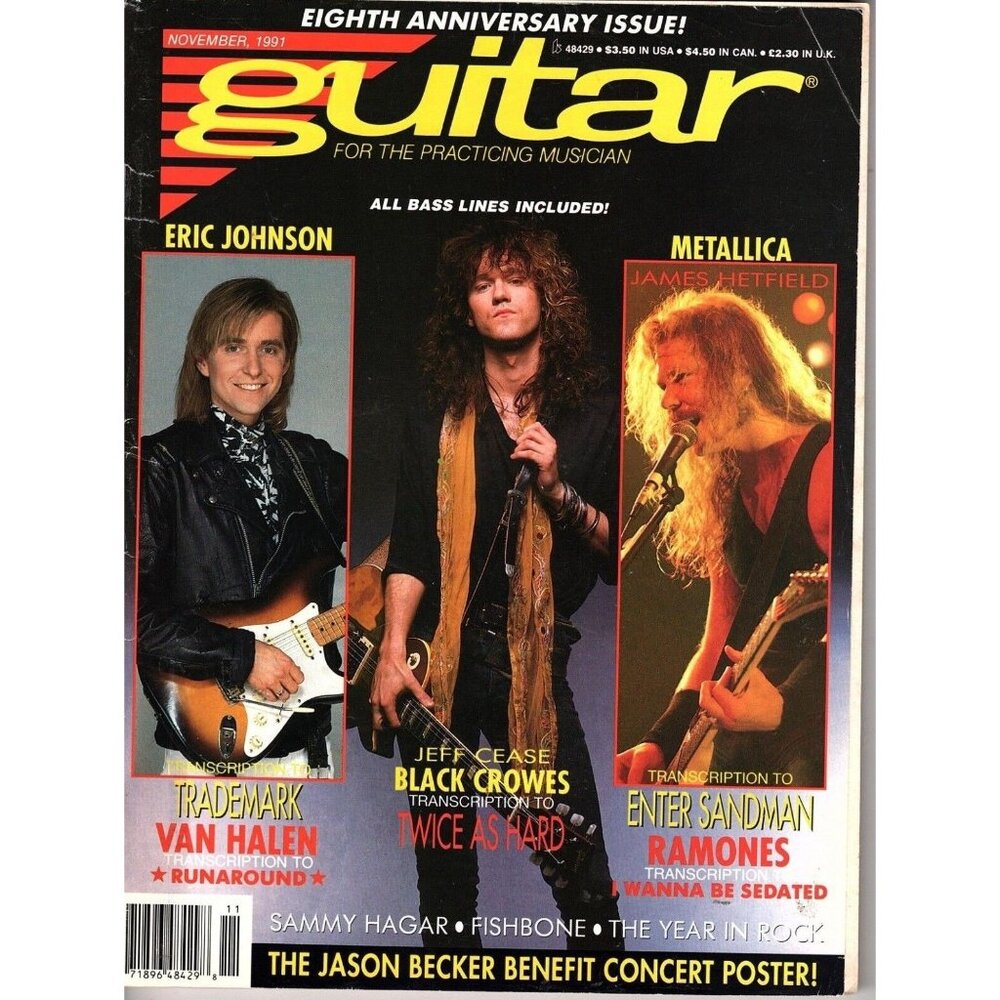 Guitar for the Practicing Musician November 1991 Eric Johnson Metallica